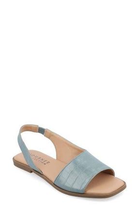 Journee Collection Brinsley Slingback Sandal in Blue at Nordstrom Rack, Size 6.5