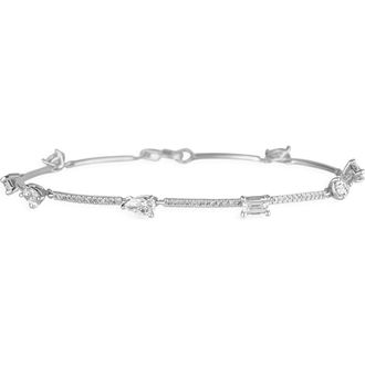 Lana Jewelry Fancies 14K Gold & Diamond Curve Link Bracelet in White Gold at Nordstrom, Size 7