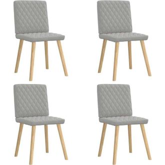 vidaXL Sillas De Comedor 4 Uds Tela Gris Nube Vidaxl
