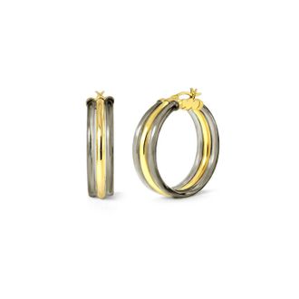 Gold & Honey Womens Ridge Lucite Hoop Earrings In Blackberry