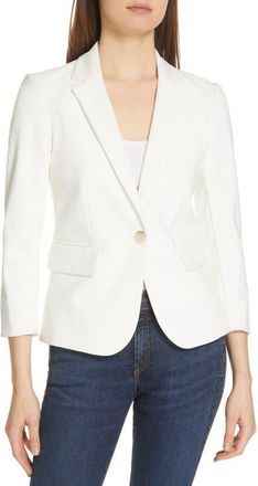 Veronica Beard Schoolboy Dickey Jacket in White at Nordstrom, Size 10