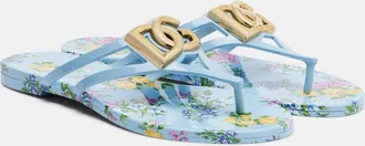 Dolce & Gabbana Floral thong sandals