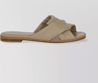 Ferragamo nappa slippers with origami tied band