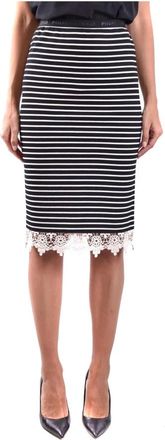 Pinko Gestreept Patroon Rok - Dames - Midirokken - Blauw - XS - Rokken