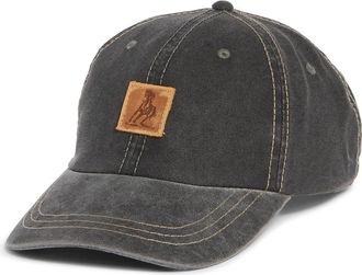 One Of These Days Running Horse Leather Patch Hat in Charcoal at Nordstrom