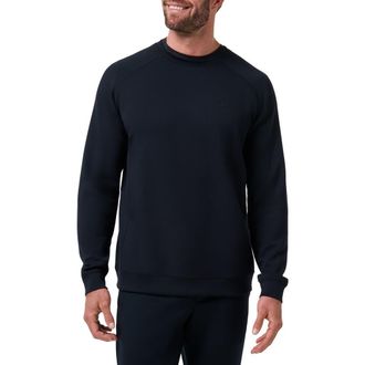 Travis Mathew Fibercloud Crewneck Sweatshirt in Black at Nordstrom, Size Xx-Large