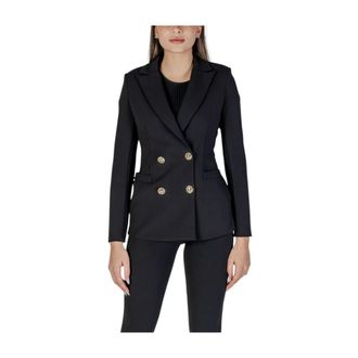 Rinascimento Rinascimento, Blazers, female, Black, Size: XL Black Polyester Womens Jacket Spring/Summer