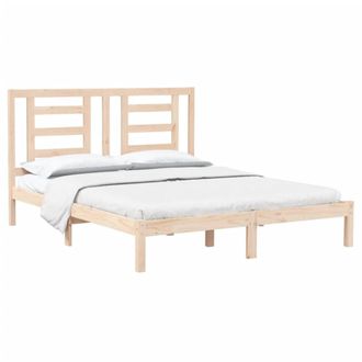 Berkfield Home Beautiful Bed Frame Solid Wood Pine 160x200 cm in Natural