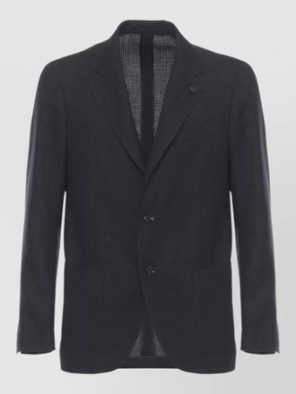 Lardini single breasted wool blend tailored jacket