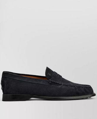 Tod's suede gathered loafers