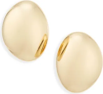 Cara Brushed Stud Earrings in Gold at Nordstrom Rack