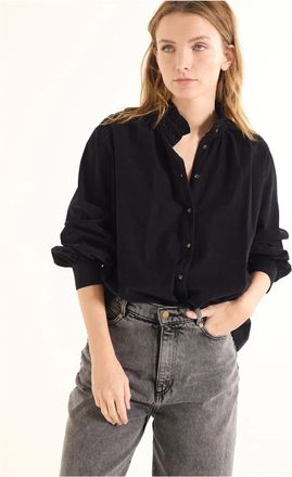 Chemise à Manches Longues Femme En Velours - Top élégant Avec Poche Et Boutons, Coupe Décontractée Pour L'hiver