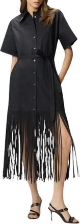 Pinko Pinko, Kleedjes, Dames, Zwart, M, Katoen, Shirt Dress