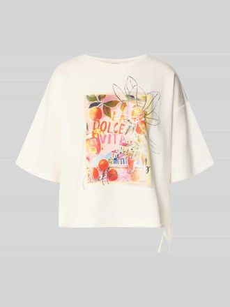 Christian Berg Relaxed Fit T-Shirt mit Logo-Print in Offwhite, Gr&ouml;&szlig;e XXL