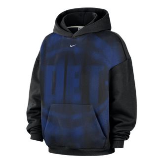Nike Detroit Pistons Standard Issue NBA Fleece Hoodie Black White IQ2484-010