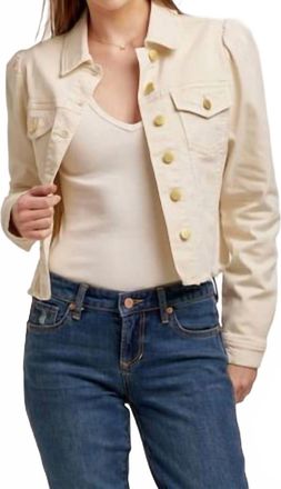 Dear John Denim Roselyn Puff Sleeve Jacket In Wheat