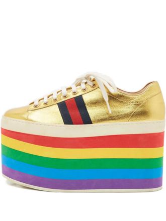 Gucci Peggy platform sneakers - Gold
