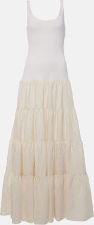 Gabriela Hearst Pozas tiered linen maxi dress