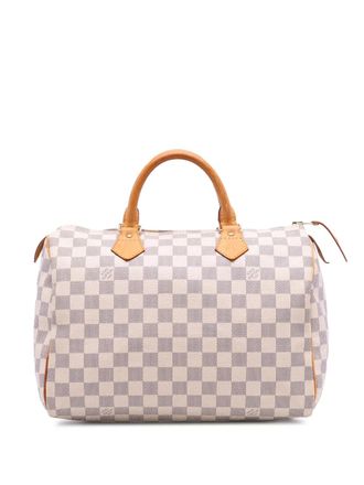 Louis Vuitton 2007 Damier Azur Speedy 30 boston bag - women - Leather/Canvas - One Size - White