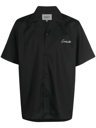 Carhartt Work in Progress gabardine logo-embroidered shirt - Black