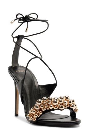 Alexandre Birman Gia Ankle Tie Sandal in Black at Nordstrom, Size 10.5