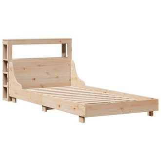 Berkfield Home Decorative Bed Frame without Mattress 90x190 cm Single Solid Wood Pine in Light Tan