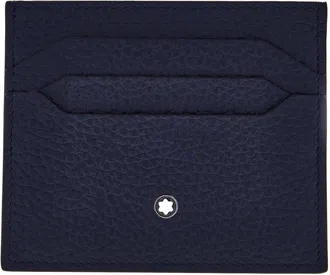 Montblanc Midnight Blue Grain Leather 6cc Card Holder