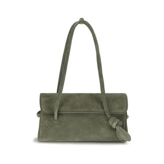 Jacquemus Le Carinu Schoudertas - Dames - Tassen - Groen - Maat: ONE Size Leer