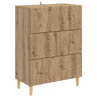 vidaXL Cajonera 66 X 34,5 X 90 Cm Madera De Ingenier&iacute;a Roble Artisan Vidaxl