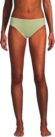 Lands End Hipster Bikini Bottoms in Bright Pistachio Gingham at Nordstrom, Size X-Small