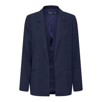 Soaked In Luxury Blazer cielo nocturno con mangas largas - Jackets - Mujer - Azul - 2XL