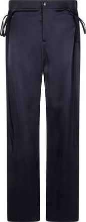 Ann Demeulemeester Tita High Comfort Trousers With Double Ribbon Clo