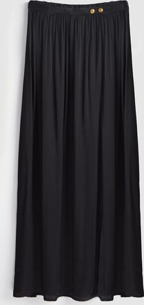 Jeanne Vouland Jupe Naja Portefeuille Satin Noir