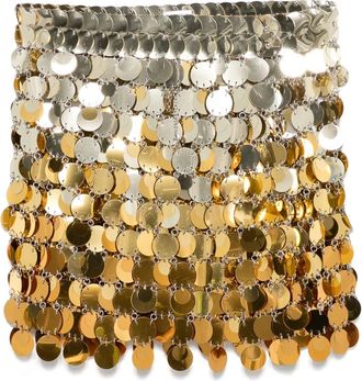 Paco Rabanne Minigonna con effetto sfumato - Oro