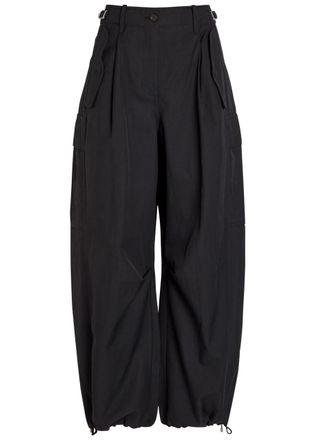 3.1 Phillip Lim Barrel-leg Cotton-blend Cargo Trousers - Navy - 12 (UK16 / XL)