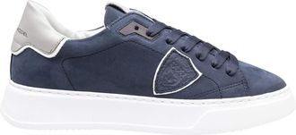 Philippe Model Temple Low Nubuk Sneakers, Blue