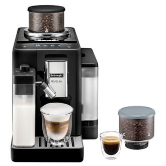 DeLonghi Bean to Cup Automatic Coffee Machine, Rivelia in Black