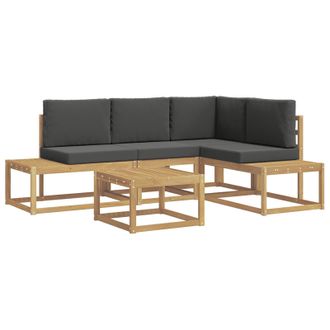 vidaXL Conjunto De Sof&aacute;s De Exterior 4 Pieza Blanco Y Antracita Vidaxl