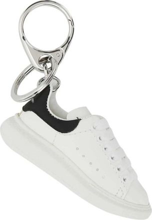 Alexander McQueen Luxe Wit Leren Sleutelhanger - Heren - Sleutelhangers & Tashangers - Wit - ONE Size - Accessoires