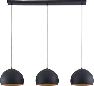 Lindby L&aacute;mpara Colgante tarjei En Negro De Metal - Lindby