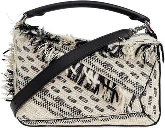Loewe x Albers Puzzle shopper met franje - Beige