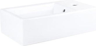 Differnz Force Fontein 40x22x11.5cm 1 kraangat Rechthoek Keramiek Wit