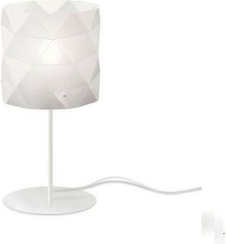 Linea Zero L&aacute;mpara De Mesa Base Y Pie Metal Blanco Cm. 13x36h