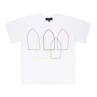 Who Decides War by Ev Bravado WHITE INTERWOVEN WINDOWS T-SHIRT