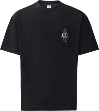 C.P. Company Hombre, Camisetas, Negro, Talla: 2XL