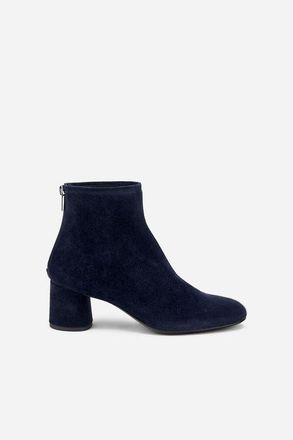 AGL Olga Water Resistant Velour Ankle Boot with Heel in Night at Nordstrom, Size 36.5 Eu