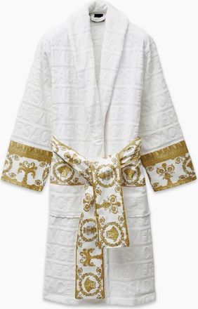 Versace Mens Versace Cotton Bathrobe White - Size: L