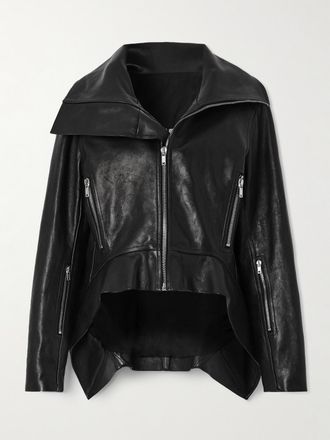 Rick Owens Giacca In Pelle Exploder - Nero