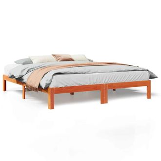 Berkfield Home Bed Frame without Mattress Wax Brown 160x200 cm Solid Wood Pine