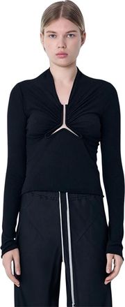 Rick Owens Tops, Dames, Zwart, L, Allanah Lange Mouwen Top